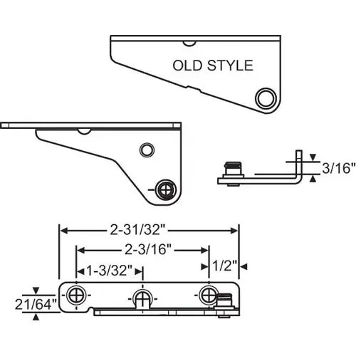 Brixwell 39-21ss Snap On Stud Type Bracket truth Right Hand stainless Steel