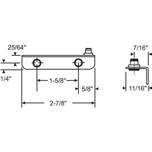 Brixwell 39-5 Stud Bracket truth Left Hand cwh 23 Lh right Hand