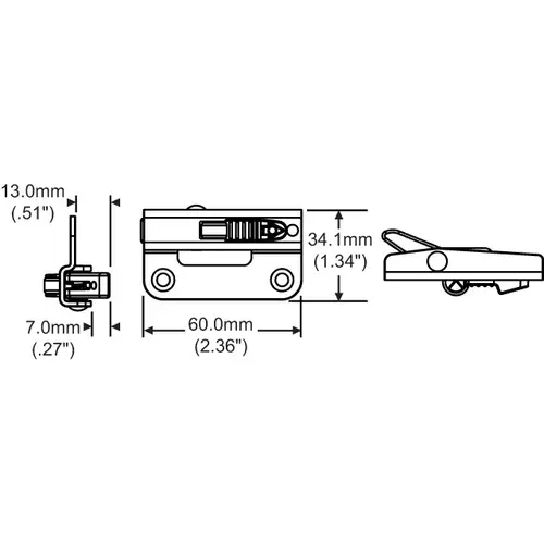 Brixwell 50-1353-SbcH-lh Angel Ventlock Dual Action Shallow Bend Chrome Left Hand