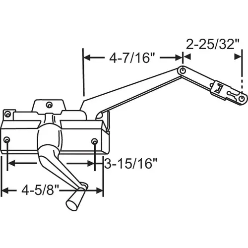 Brixwell 750-1361316 Split Arm Casement Operator stone Handle Sold Separately
