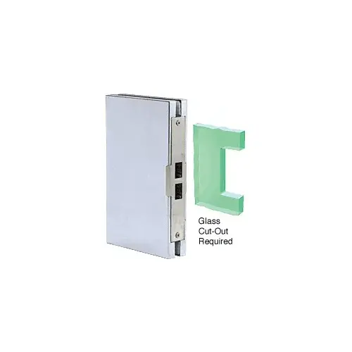 CRL DLK610EBS Brushed Stainless 6" x 10" Center "Entrance" Lock Glass Keeper