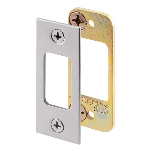 Defender Security E 2483 Deadbolt Strike, 2-3/4 in L, 1-1/8 in W, Steel, Satin Nickel