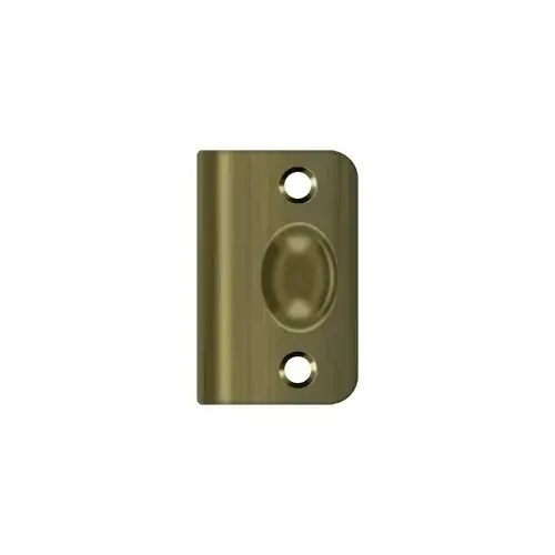 Deltana SPB349U5 Strike Plate for Ball Catch and Roller Catch in Antique Brass