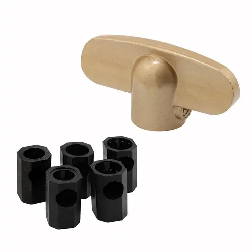 FHC H3896 Tee Crank Handle Universal With Adapter Champagne