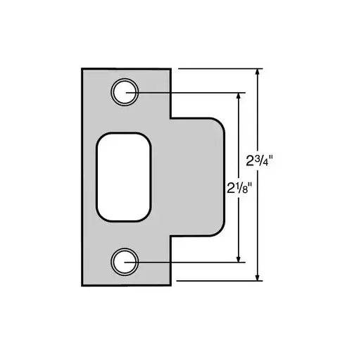 Kwikset 3028-01 26D STR 2-3/4 in. x 1-1/8 in. Metal Satin Chrome Jamb Strike