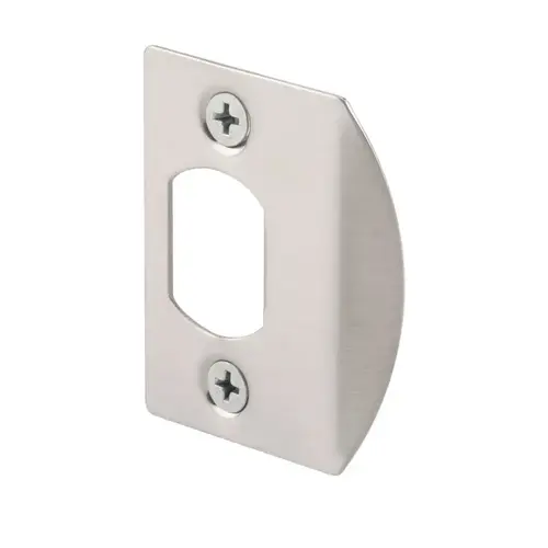Prime-Line E 2457 Latch Strike Plate 2-1/4" H X 1-5/8" L Satin Nickel Steel Satin Nickel Pair