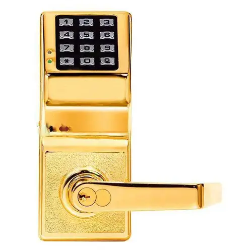 Alarm Lock DL2875IC3S DL2800 Series Trilogy T2 Economy Cylindrical Audit Trail Digital Lock, Bright Polished Brass
