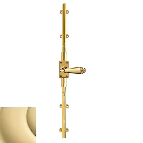 Baldwin 8105031L8LK Left Hand 8' Cremone Bolt Less Knob Unlacquered Brass Finish