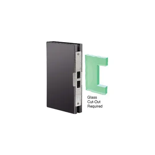 CRL DLK610EDU Dark Bronze 6" x 10" Center "Entrance" Lock Glass Keeper