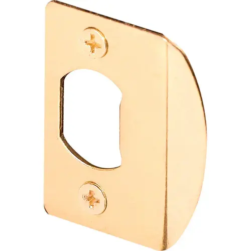Defender Security E 2307 Door Strike, 2-1/4 in L, 1-7/16 in W, Steel, Brass