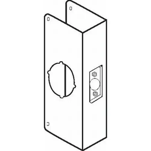 Don Jo CW200CPB Classic Wrap Around for Thick Doors with 2-3/8" Backset and 2" Door Polished Brass Finish