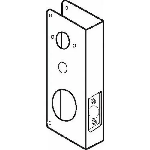 Don Jo CW9S 9" Classic Wrap Around for Simplex 1000, E2000, 4000, and 5000 with 2-3/4" Backset and 1-3/4" Door Stainless Steel Finish