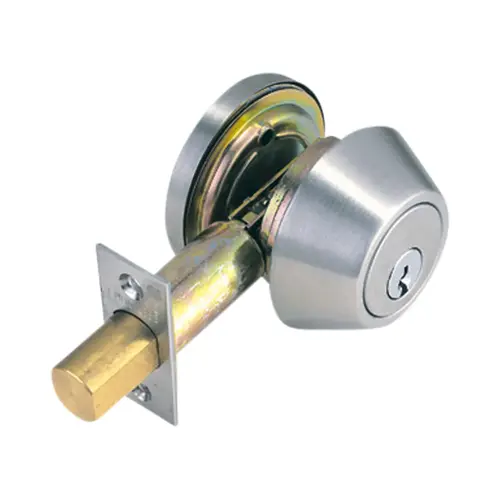 Pamex FD761 Single Cylinder Grade 2 Deadbolt Satin Stainless Steel Finish
