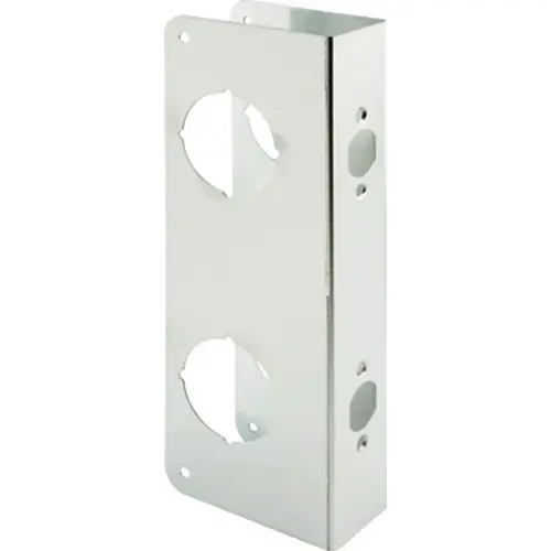 Prime-Line U 10539 Lock and Door Reinforcer, 2-3/8 in Backset, 1-3/4 in Thick Door, Stainless Steel, Stainless Steel