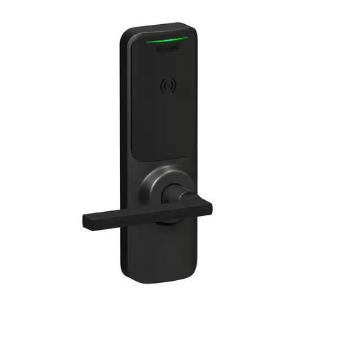 Schlage Electronics XE360MOFDSMP6LAT622 XE360 Series Wireless Mortise Lock, Offline Deadbolt Function with Smart Mobile Reader, Latitude Lever, and 6 Pin C Keyway Matte Black Finish