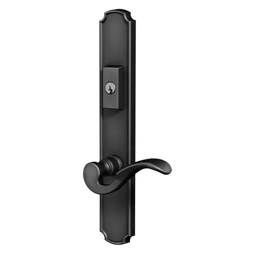 Baldwin MP002190ACT6 Bismark Multi Point Trim Keyed Entry with Turn Knob Configuration 6 Satin Black Finish
