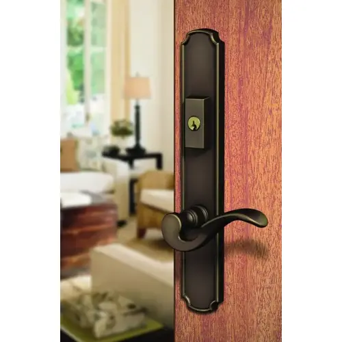 Baldwin MP002260ACT3 Bismark Multi Point Trim Keyed Entry with Turn Knob Configuration 3 Bright Chrome Finish