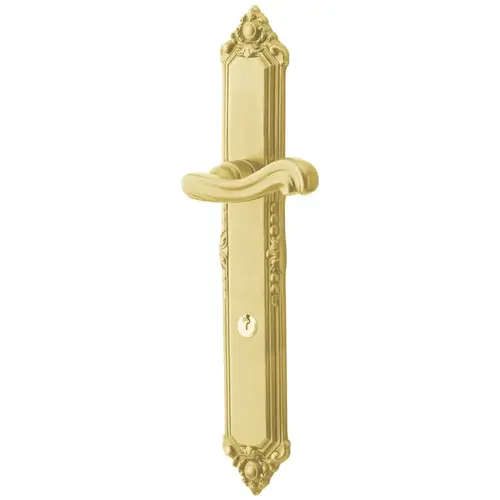 Baldwin MP003060PAT4 Kensington Multi Point Trim Patio Configuration 4 Satin Brass with Brown Finish