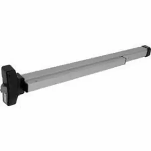 Falcon F19RLBE32D3 Fire Rated 3' Rim Exit Device with 912LBE Blank Escutcheon Lever Trim Satin Stainless Steel Finish