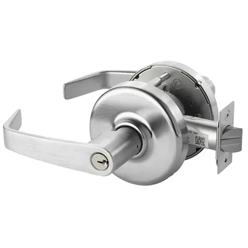 Corbin Russwin CL3361NZD626C Zinc Newport Lever and D Rose Single Cylinder Entry Grade 1 Extra Heavy Duty Cylindrical Lever Lock Schlage C Keyway Satin Chrome Finish
