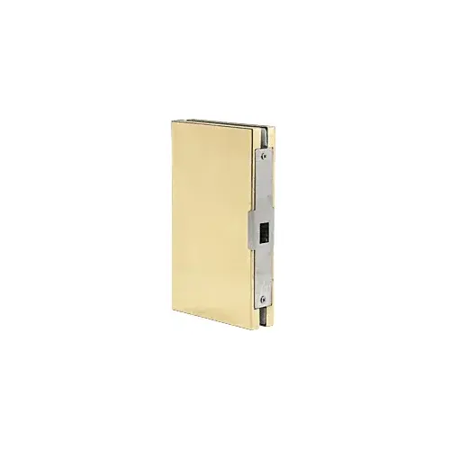 CRL DLK610PB Polished Brass 6" x 10" Center Lock Glass Keeper