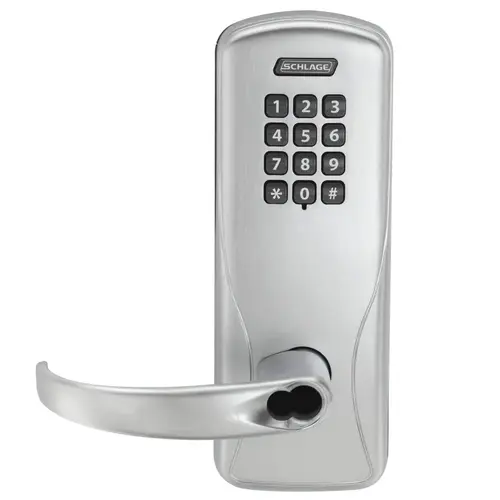 Schlage Electronics CO200MS50KPSPA626BR Electric Mortise Lock Satin Chrome