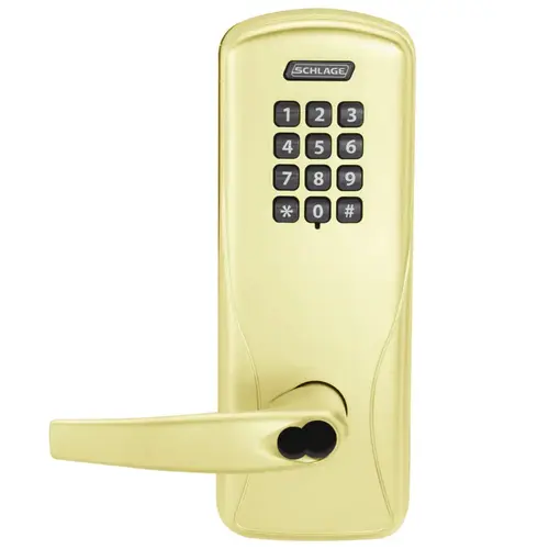 Schlage Electronics CO220MS75KPATH605BR Standalone Classroom Lockdown Solution Bright Brass