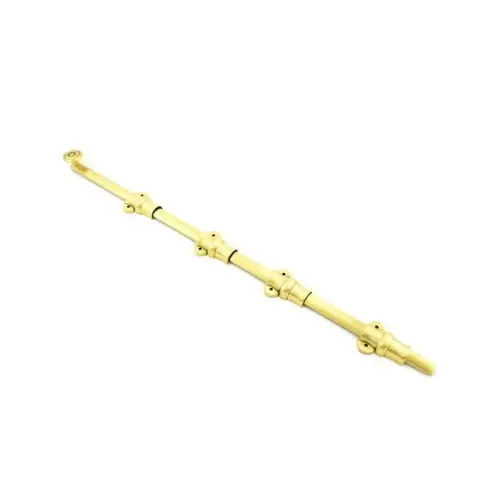 Baldwin 0383060 24" Ornamental Surface Bolt Satin Brass with Brown Finish