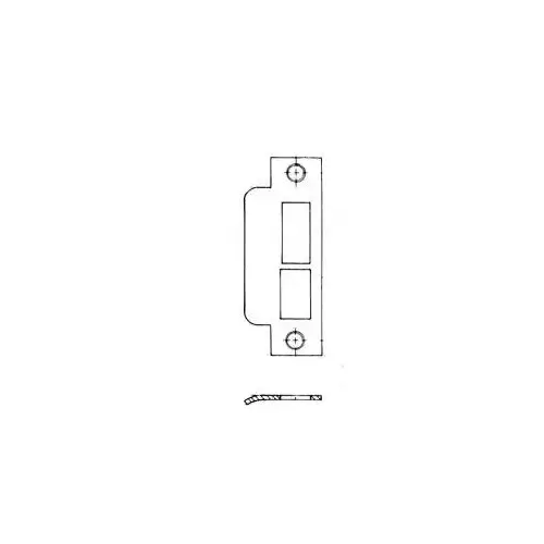 Baldwin 6039260L158 Left Hand 1-5/8" Extended Lip ASA Strike For 2-3/4" Backset Deadbolt Only Bright Chrome Finish