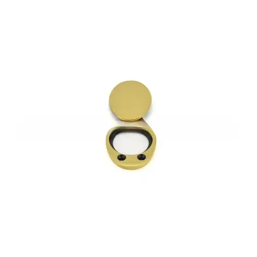 Baldwin 6755060 Cylinder Lock Cover Plate Satin Brass with Brown Finish