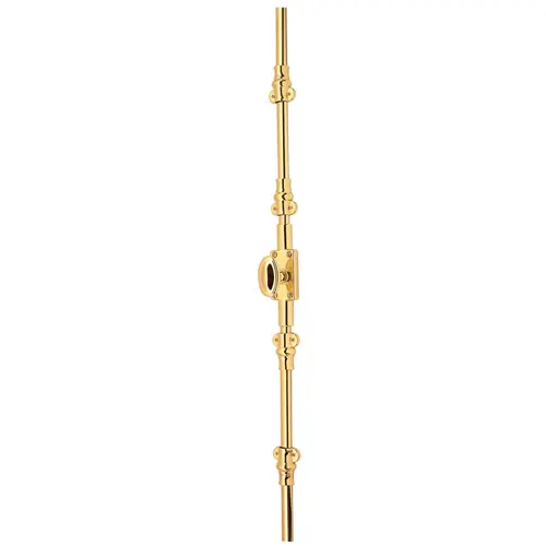 Baldwin 8106003R7LK Right Hand 7' Ornamental Cremone Bolt Less Knob Lifetime Brass Finish