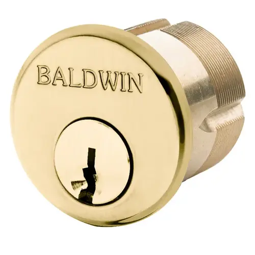 Baldwin 8326031 1-5/8" Mortise Cylinder Unlacquered Brass Finish