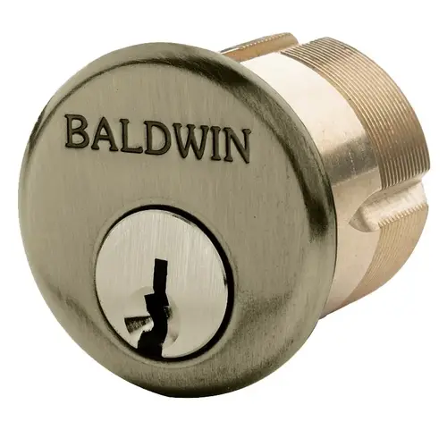 Baldwin 8326050 Mortise Cylinder Satin Brass & Black