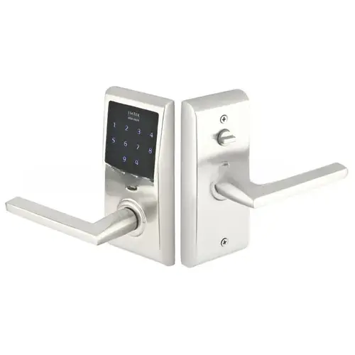 Emtek E4220HLOUS15RH Helios Emtouch Storeroom Leverset Electronic Touchscreen Lock Satin Nickel Finish
