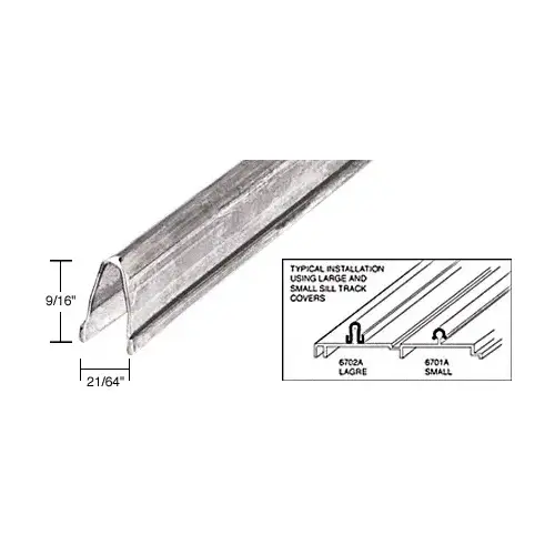 Brixwell 6702A10-CCP18 Stainless Steel Large Patio Door Sill Cover  18" Stock Length