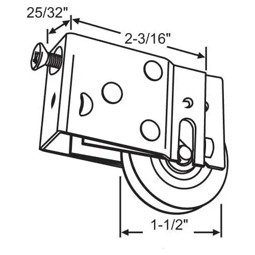 Brixwell 9-327spb Patio Door Roller Assembly 1-1/2 SS Precision Wheel