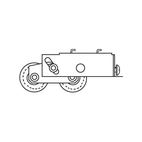 Brixwell 900-22357 Tandem Patio Door Roller Assy 1 1/2in Steel Wheel Hook Mount