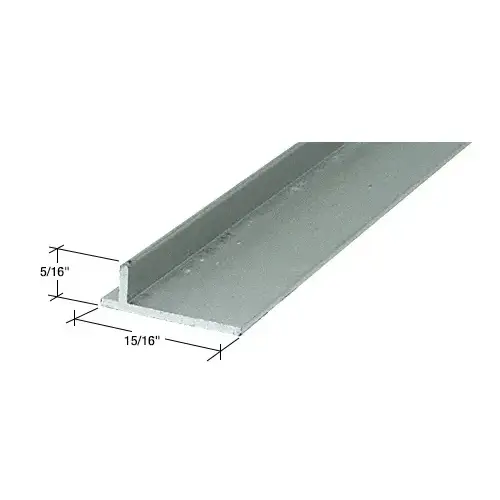 Brixwell PLD1665-CCP48 Aluminum Sliding Screen Door Rail  48" Stock Length