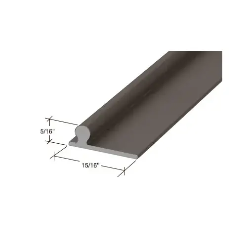 Brixwell PLD1679-CCP24-XCP10 Bronze Sliding Glass Door Replacement Rail  24" Stock Length - pack of 10