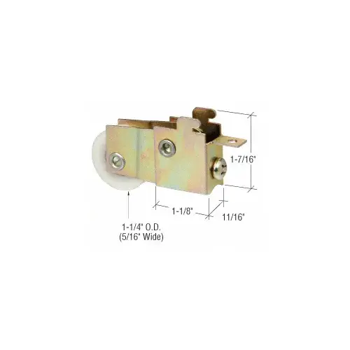 CRL D1512 1-1/4" Nylon Sliding Glass Door Roller with 11/16" Wide Housing