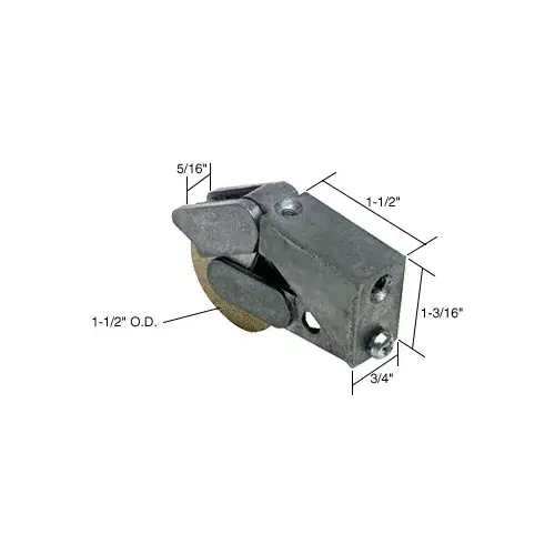 CRL D1533 1-1/2" Steel Sliding Glass Door Roller with 3/4" Wide Housing for Fleetwood & Fullview Doors