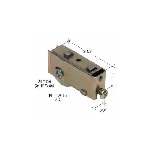 CRL D1535 1-1/4" Nylon Sliding Glass Door Roller with 5/8" Wide Housing for Smith Carry Doors