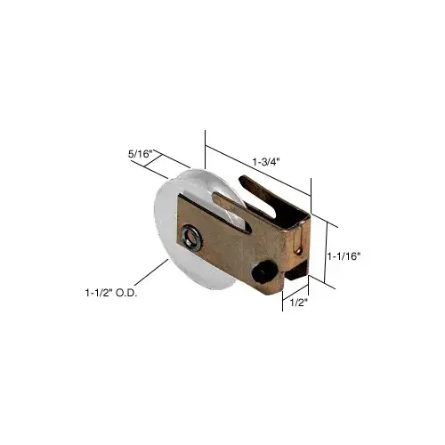 CRL D1546 1-1/2" Nylon Sliding Glass Door Roller with 1/2" Wide Housing for Ador/HiLite Doors