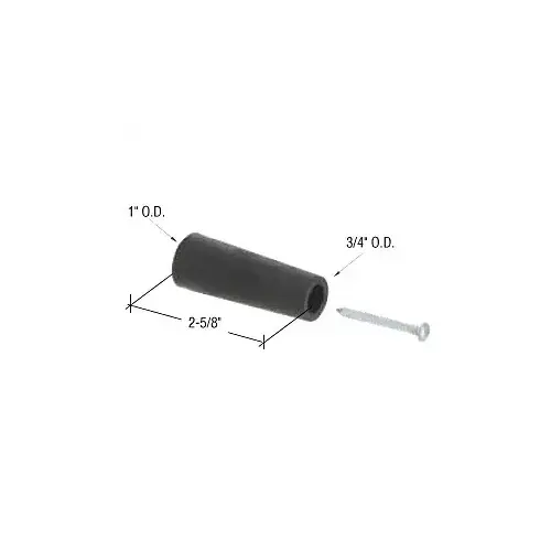 CRL D1569 Black Sliding Glass Door Bumper - 2-5/8" Length - pack of 2