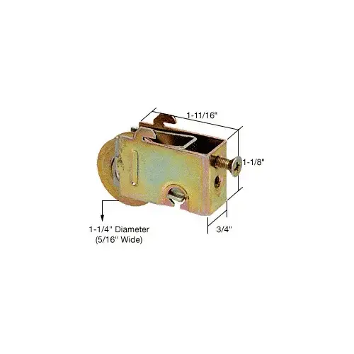 CRL D1687 1-1/4" Steel Sliding Glass Door Roller with 3/4" Wide Housing for Noranda, Three Rivers, and Bee Cee Doors