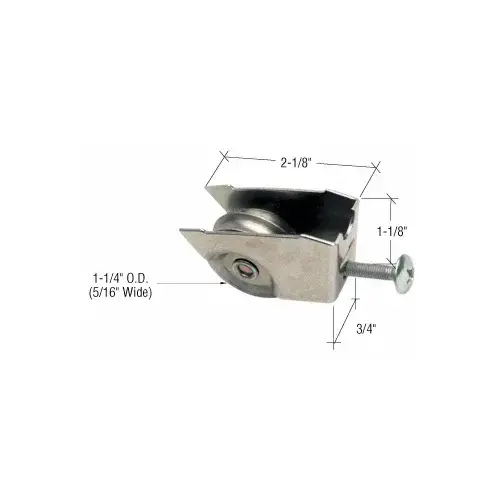 CRL D1721 1-1/4" Steel Sliding Glass Door Roller with 3/4" Wide Housing