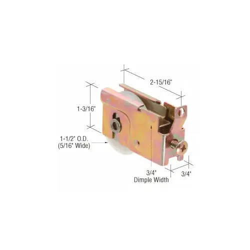 CRL D1737 1-1/2" Nylon Sliding Glass Door Roller with 23/32" Wide Housing