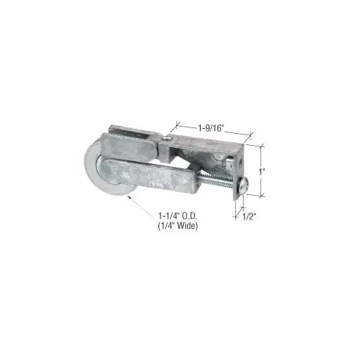 CRL D1794 1-1/4" Steel Sliding Glass Door Roller with 1/2" Wide Housing