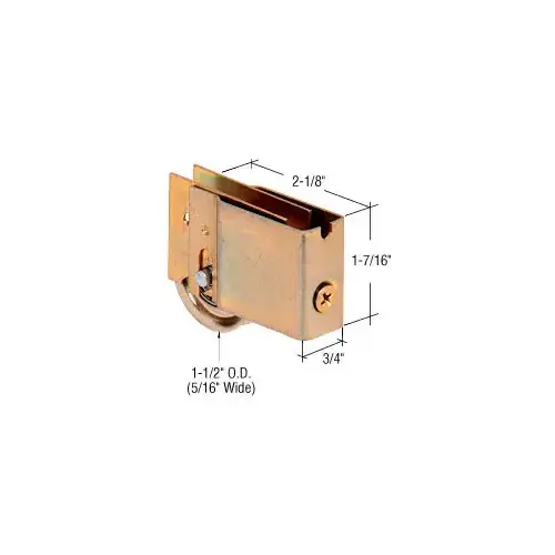 CRL D1824 1-1/2" Steel Sliding Glass Door Roller with 3/4" Wide x 1-7/16" High Housing