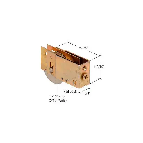 CRL D1826 1-1/2" Steel Sliding Glass Door Roller with 3/4" Wide x 1-3/16" High Housing